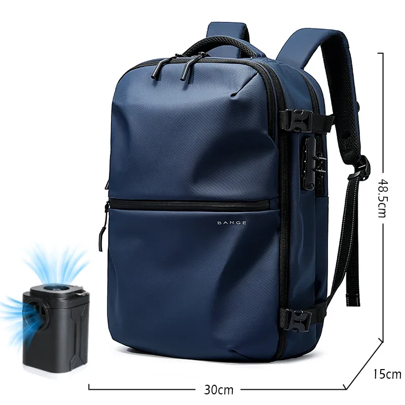 bange anti-vol hommes voyage sac à dos compression sous vide 15.6 pouces sac à dos pour ordinateur portable pour affaires sac d'école pack randonnée sacs à dos