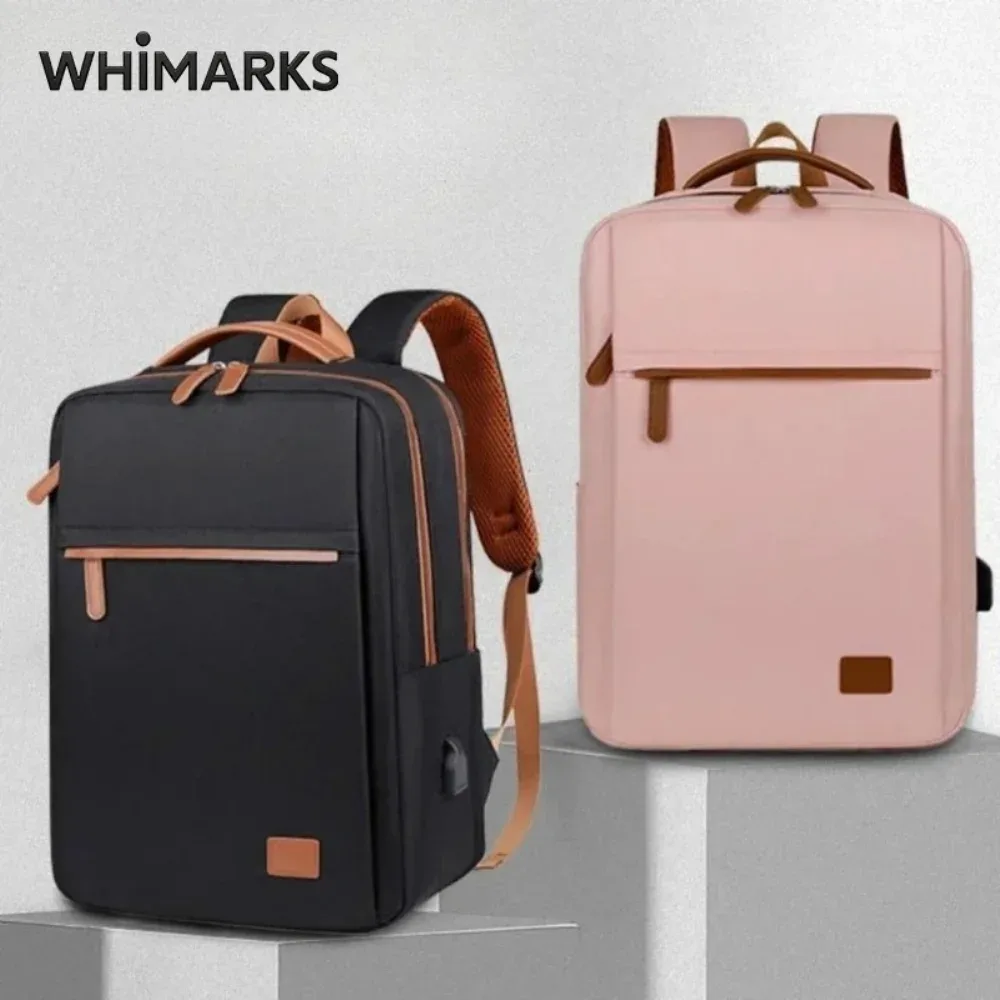Sac à dos WHIMARKS de grande capacité, élégant et simple, idéal pour les trajets quotidiens, le bureau, les voyages, les ordinateurs portables, les étudiants et l'école.