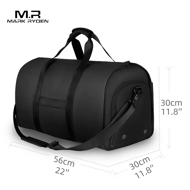 sac de voyage multifonction de grande capacité pour hommes, sac à bagages pour vêtements, fourre-tout étanche pour ordinateur portable de 17 pouces, pochette à chaussures