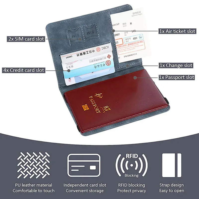 porte-passeport essentiel de voyage, nouveaux porte-livres pour passeport, accessoires de voyage/pochette pour passeport, étui portefeuille pour hommes/femmes