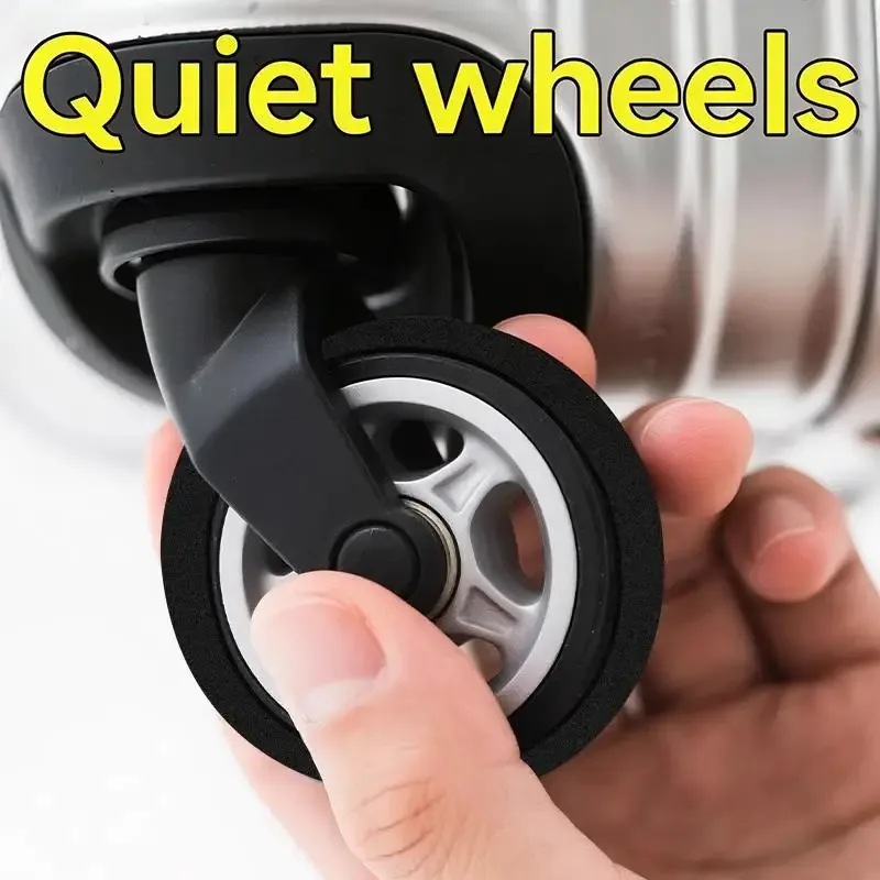 autocollant silencieux pour roue de bagage avec réduction du bruit et conception résistante à l'usure, parfait pour les valises de voyage et l'usage quotidien