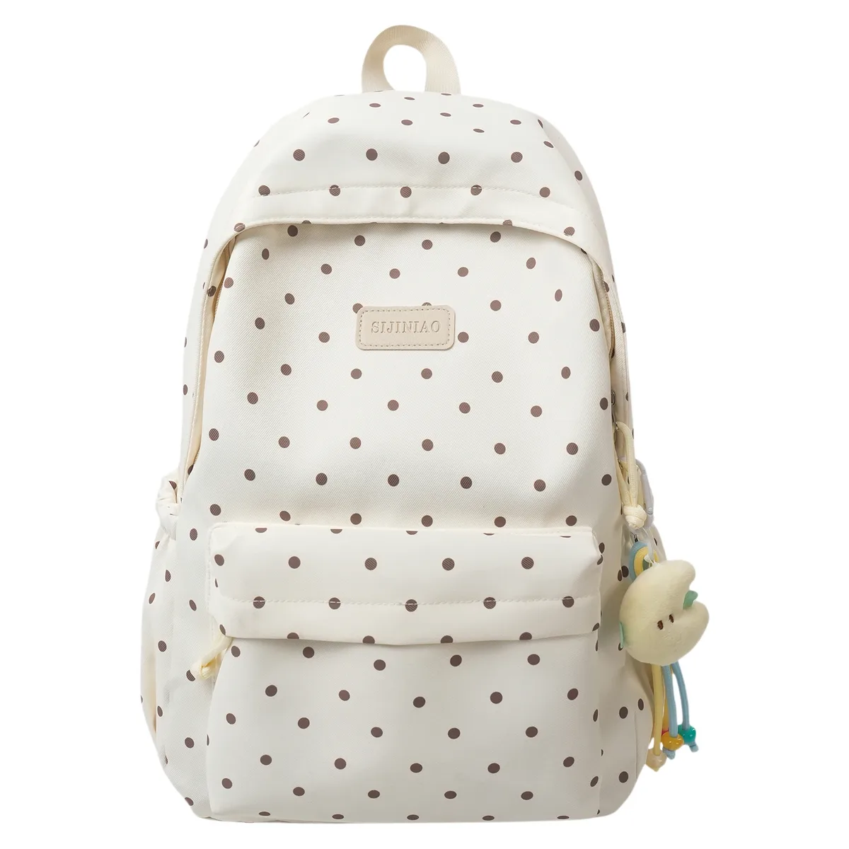 sac à dos pour ordinateur portable en nylon à pois, sac d'école pour étudiante, avec pendentif, sac de voyage et de shopping, sacoche pour ordinateur