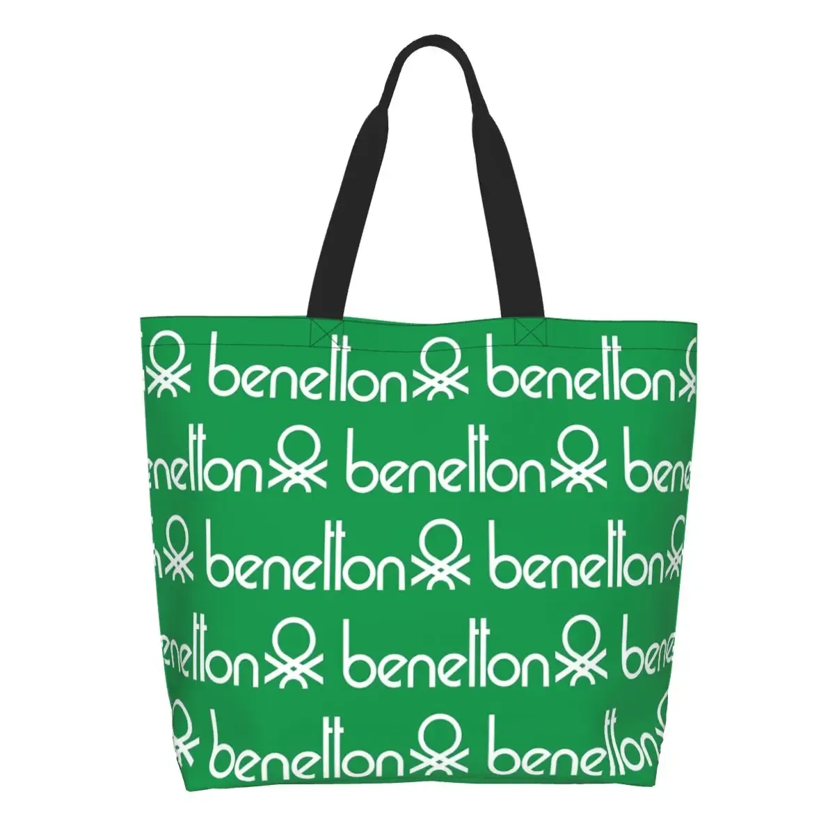 United Colors Of Benetton Sac fourre-tout en toile de grande capacité, sac à bandoulière, sac à provisions pour femmes