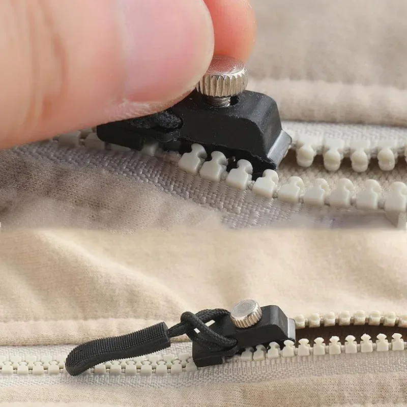 têtes de fermeture éclair universelles 3/6/9 pièces, installation rapide, têtes de fermeture éclair détachables pour vestes, sacs à bagages, remplacement du curseur de fermeture