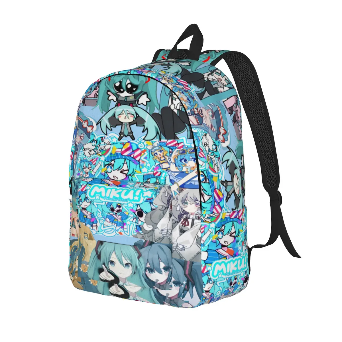 Sac à dos Hatsune Miku pour hommes et femmes, sac à dos décontracté pour étudiants, randonnée, voyage, sac à bandoulière pour l'université, en plein air