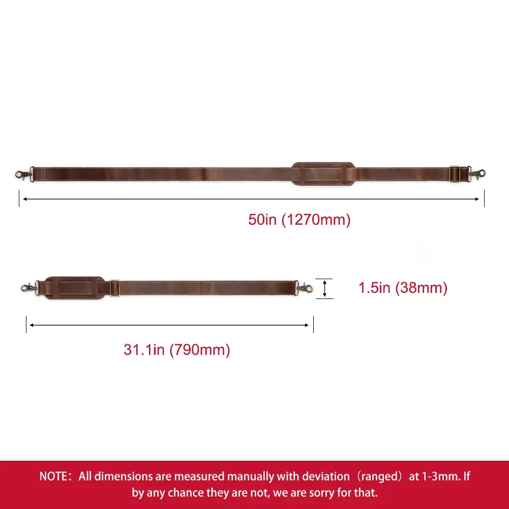 sangle de sac en cuir véritable réglable de 127cm de long, sangle de sac à bandoulière solide, sangle de sac initiée par le messager, accessoires de remplacement