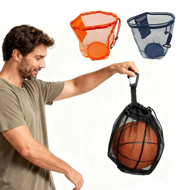 Sac à dos de basket-ball Portable, sac en maille avec boucle, sacs de rangement de ballons de volley-ball de Football en plein air, conception à cordon résistant à l'usure