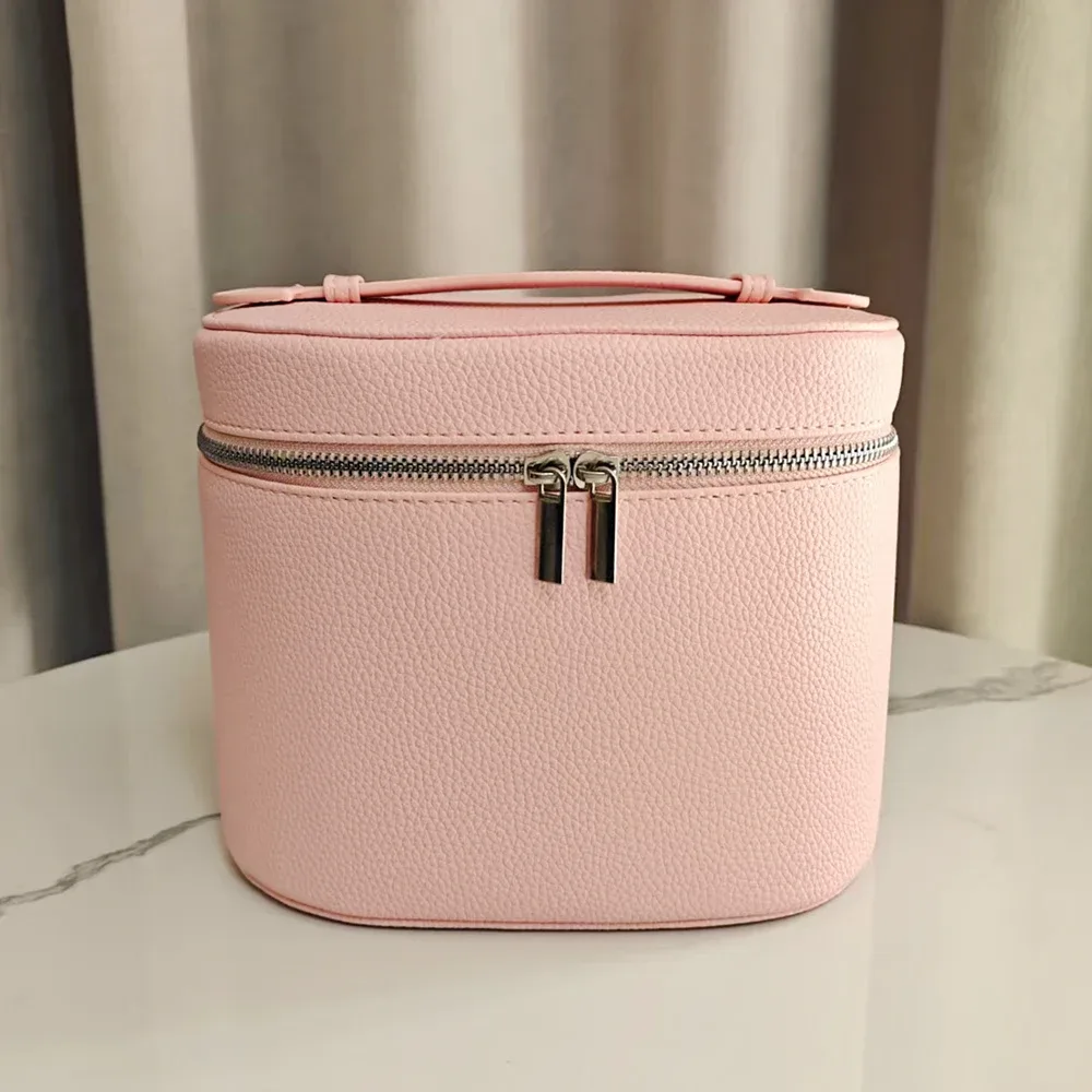 sac à cosmétiques personnalisé avec initiales pour femmes, grande capacité, accessoires de voyage féminins, trousse de maquillage avec poignée supérieure, rangement quotidien pour produits de beauté