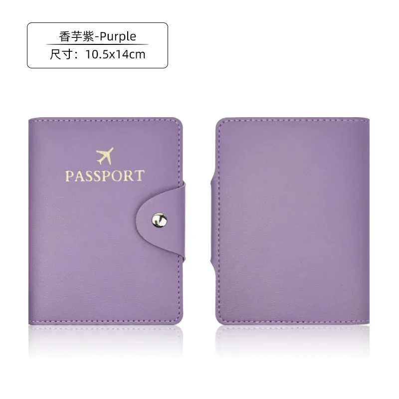 nouvel étui de passeport en cuir pu, porte-documents de voyage pour femmes et hommes