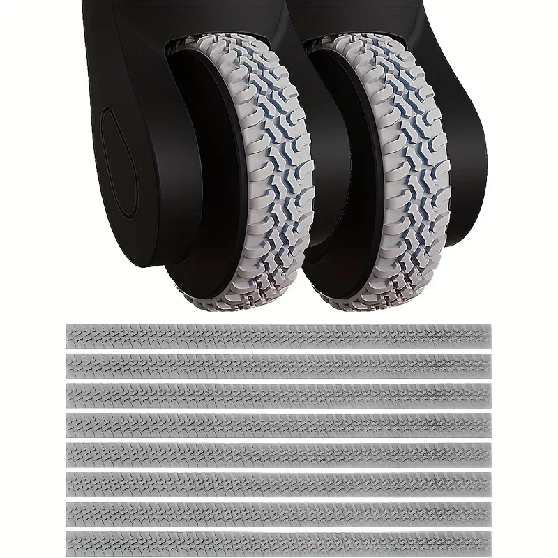 4 pièces de rechange pour roues de chariot, couvre-roues silencieux auto-adhésifs en silicone, anneau de protection en caoutchouc pour roues de valise de voyage