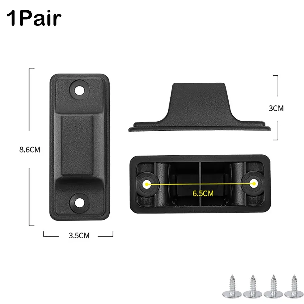 patins de protection en plastique noirs pour bagages avec vis, support inférieur de valise, pièce de rechange universelle pour toutes les valises