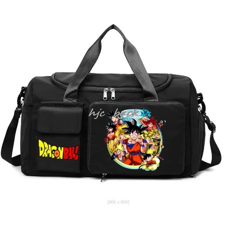 sac de rangement de grande capacité imprimé dragon ball, sac à bandoulière, accessoires de camping, sac de voyage avec séparation sec/humide