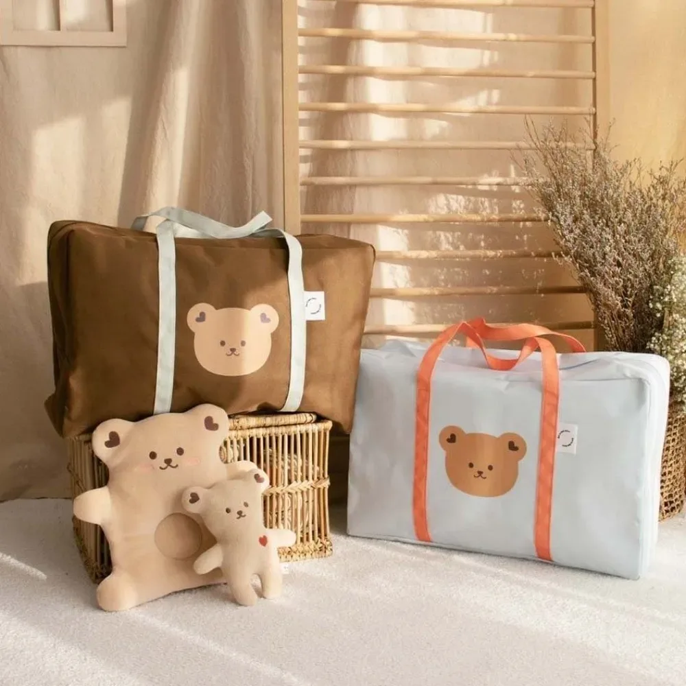Sac de rangement pour linge imperméable, organisateur de couettes, pochette de voyage anti-poussière lavable, sac de déménagement léger à fermeture éclair pour la maternelle