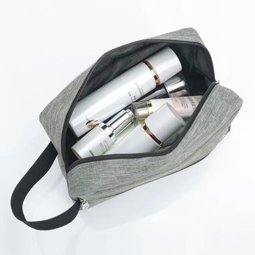 trousse de maquillage étanche pour hommes et femmes, trousse cosmétique de voyage, trousse de toilette, trousse de rangement en toile, sac à main pour poudres lavantes de beauté