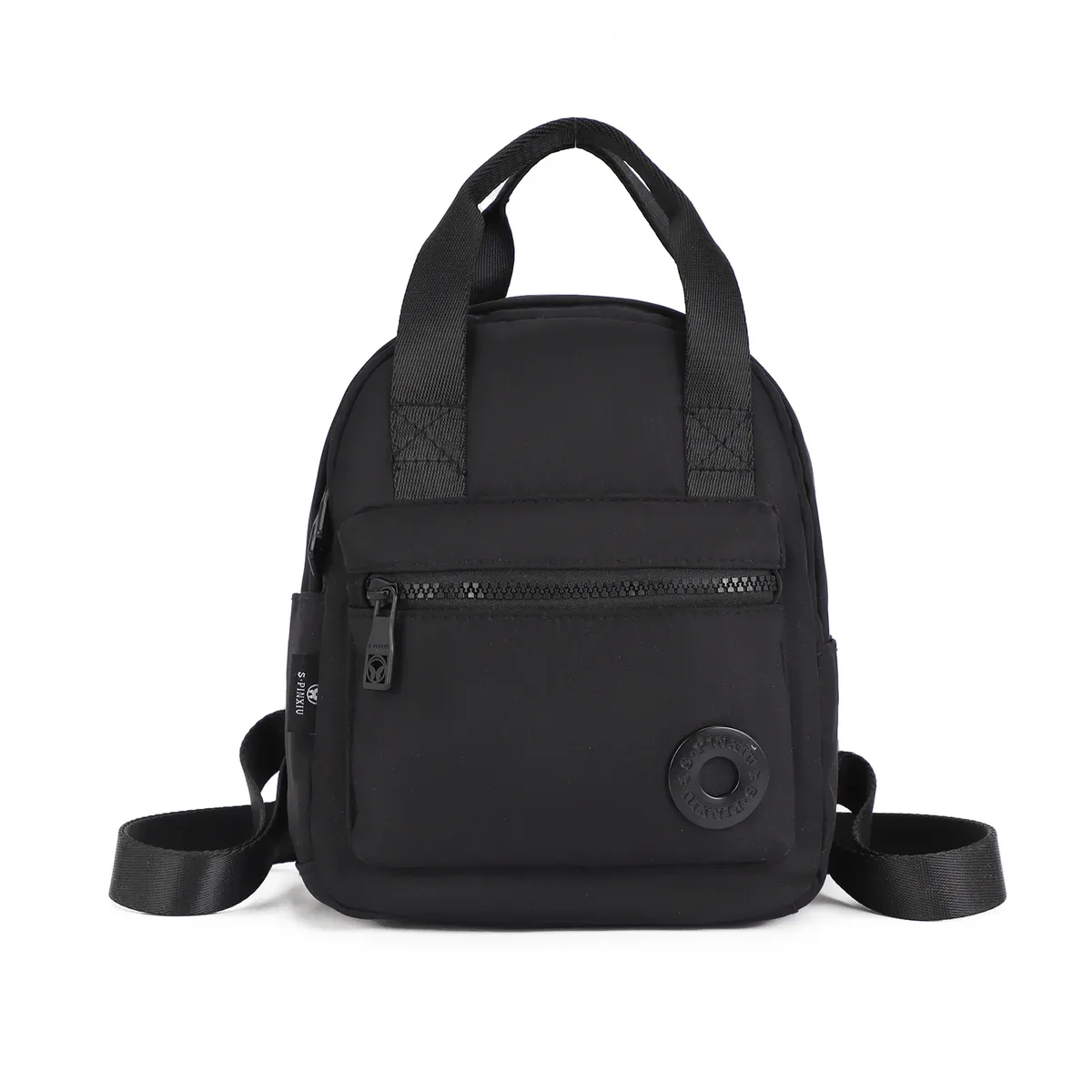 sac à main en nylon décontracté pour voyage, sac bandoulière léger multi-couches, sac à dos unisexe respirant avec sangle d'épaule, couleur unie