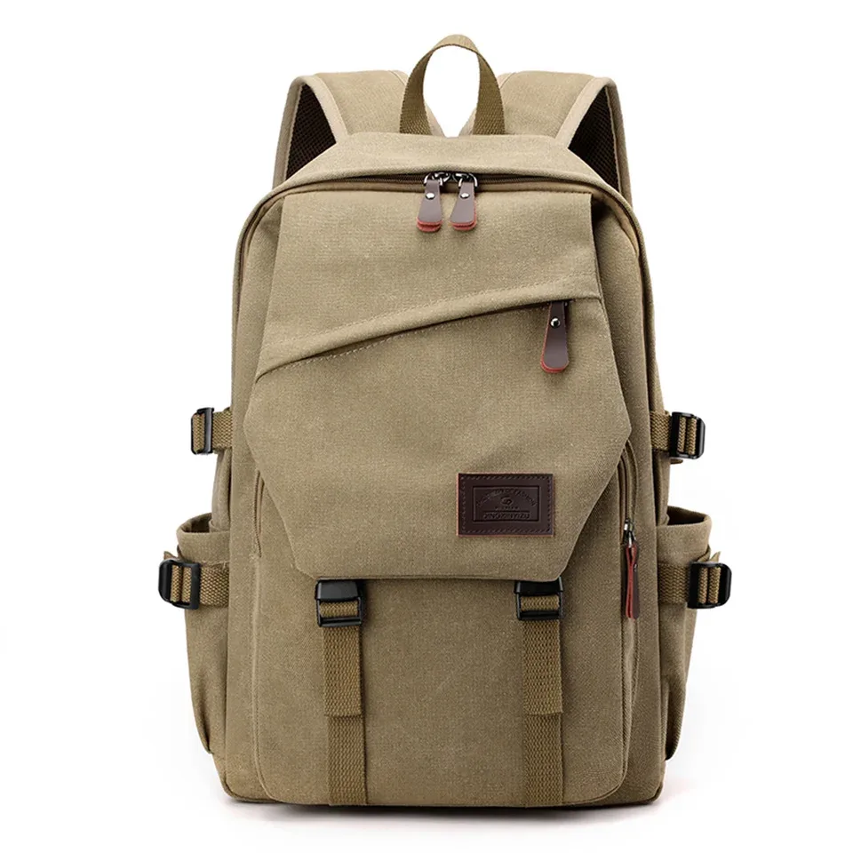 sac à dos en toile de grande capacité pour hommes, sacs d'école pour adolescents, sac de voyage antivol, sac initié, haute qualité
