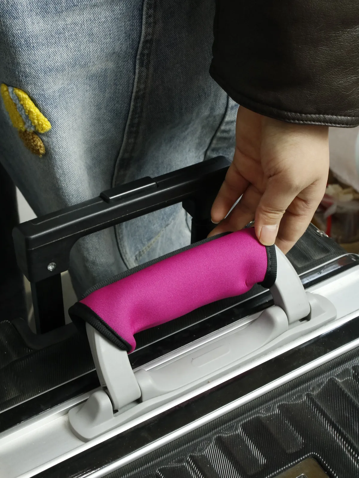 enveloppes de poignée de bagage avec nom personnalisé pour valise, identifiants de bagages personnalisés, enveloppe de poignée en velcro personnalisable,