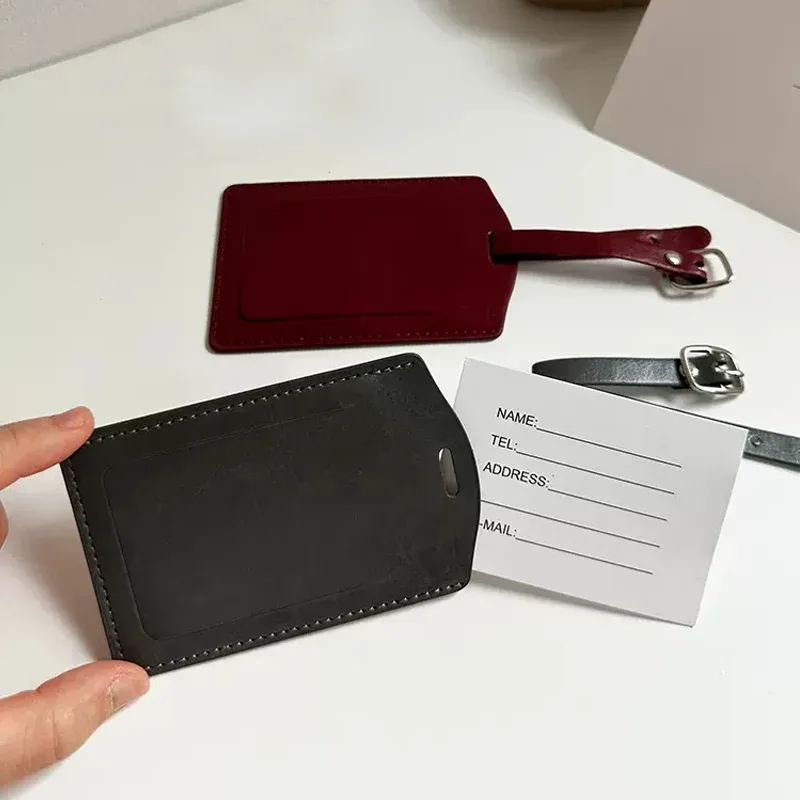 étiquette de bagage avec initiales personnalisées, étiquette de bagage d'affaires de voyage, en cuir pu épais, passe d'embarquement, étiquette de valise à rabat, cadeau de mariage