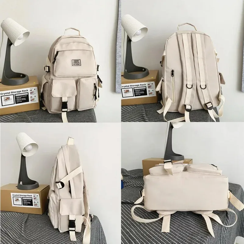 sac à dos scolaire décontracté en toile grande capacité avec multiples poches et compartiment pour ordinateur portable, pour hommes et femmes - nouveauté tendance
