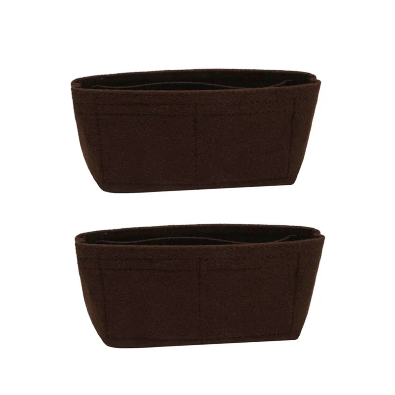 1/2 pièces à la mode feutre insérer sac organisateur maquillage organisateurs doublure parfait pour la marque femmes sacs à main sacs à cosmétiques sac accessoires