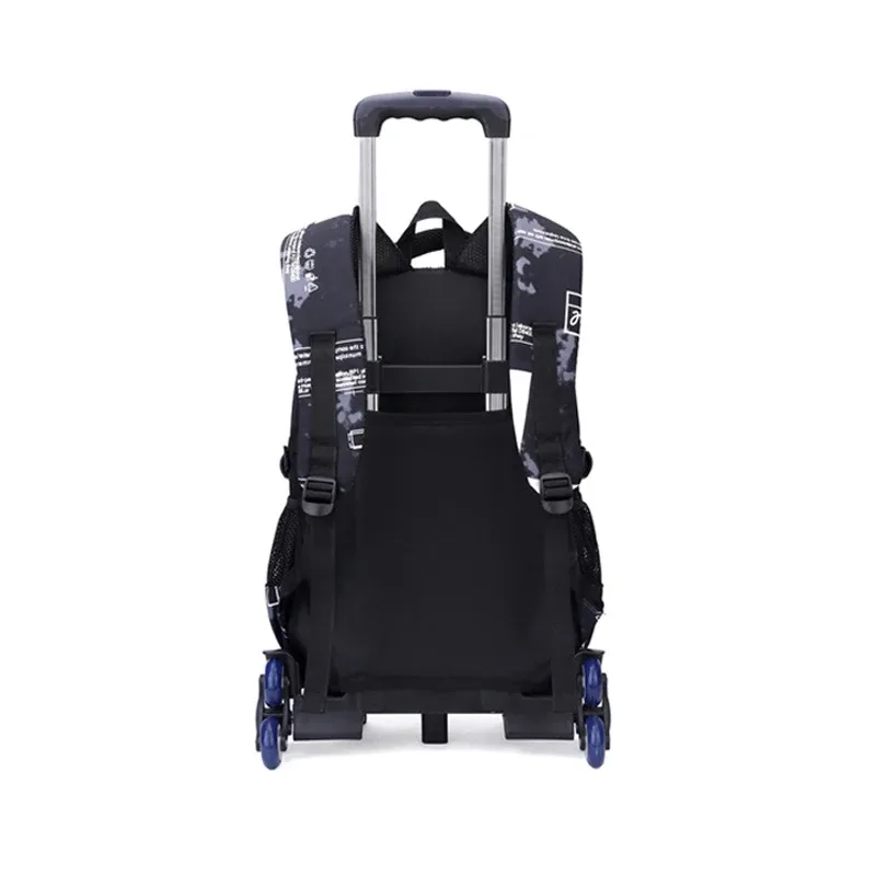 sac de chariot d'école pour adolescents garçon enfants étudiant sac à dos roulant sac d'école avec roues sac à dos à roulettes de voyage sacs de livre