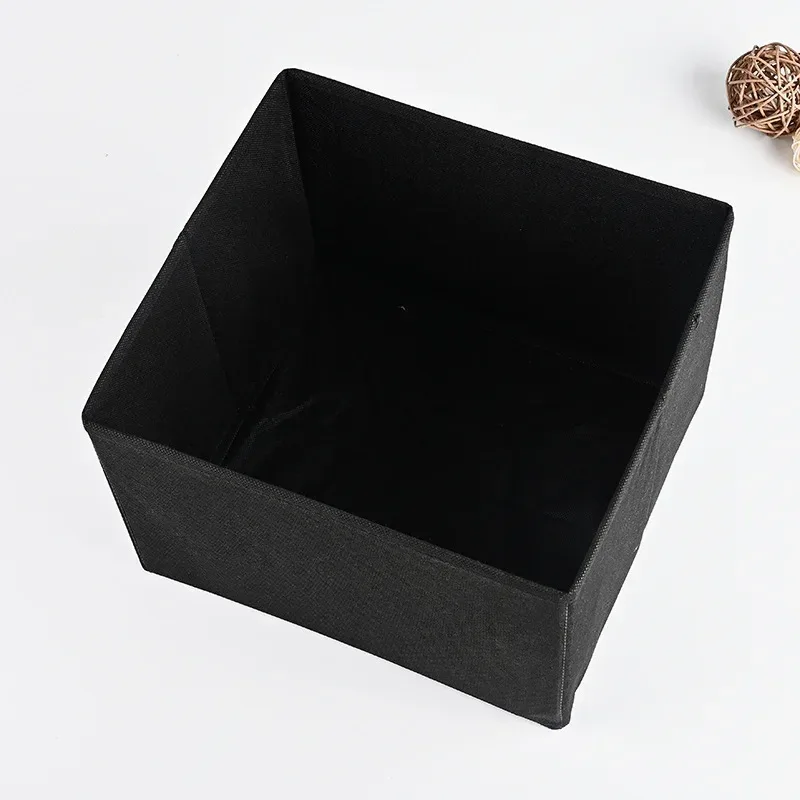 grande boîte de rangement pliable en tissu non tissé, organisateur de sous-vêtements pour chambre à coucher, boîte de rangement en tissu personnalisable pour articles divers et livres