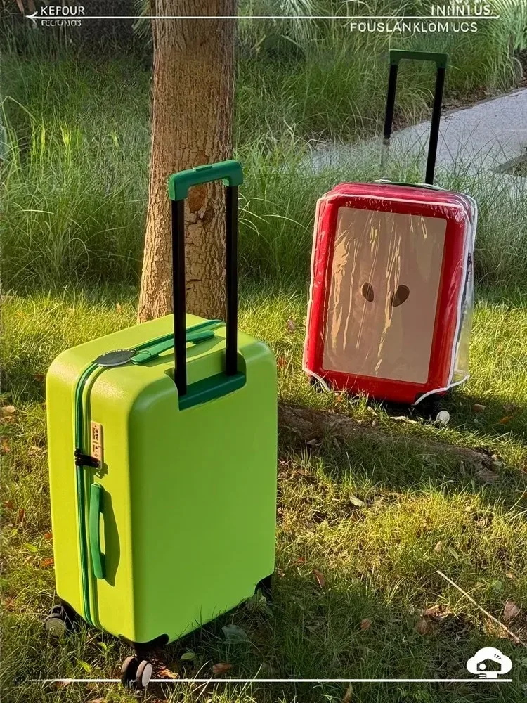 valise design pomme verte et pomme rouge 20 pouces 24 pouces bagage à roulettes avec serrure tsa, roues silencieuses et durables | unis