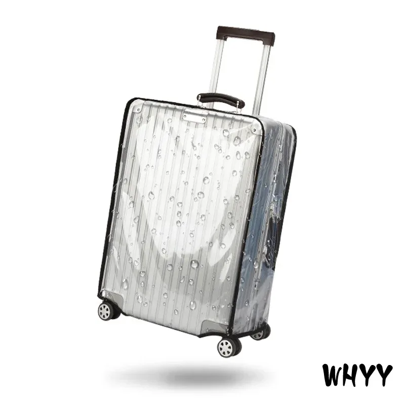 protecteurs de couverture de valise en pvc transparent, protecteur de bagages de voyage transparent en pvc pour le transport