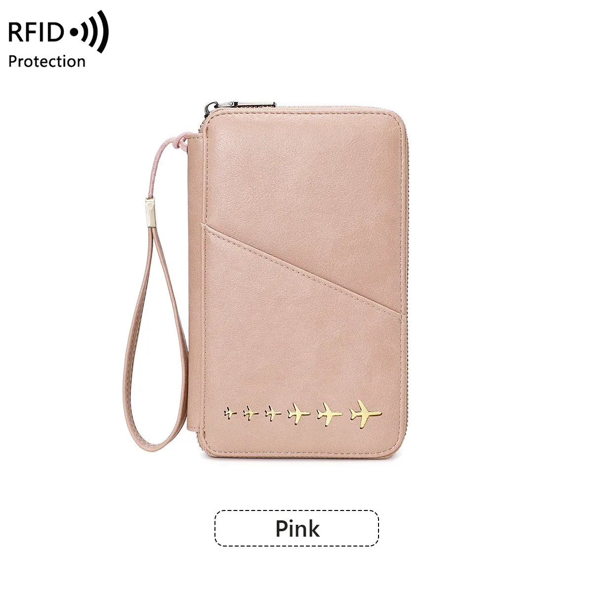 nouveau portefeuille porte-passeport familial rfid bloquant le sac de rangement de documents de voyage femmes hommes portefeuille de passeport multifonctionnel en cuir pu