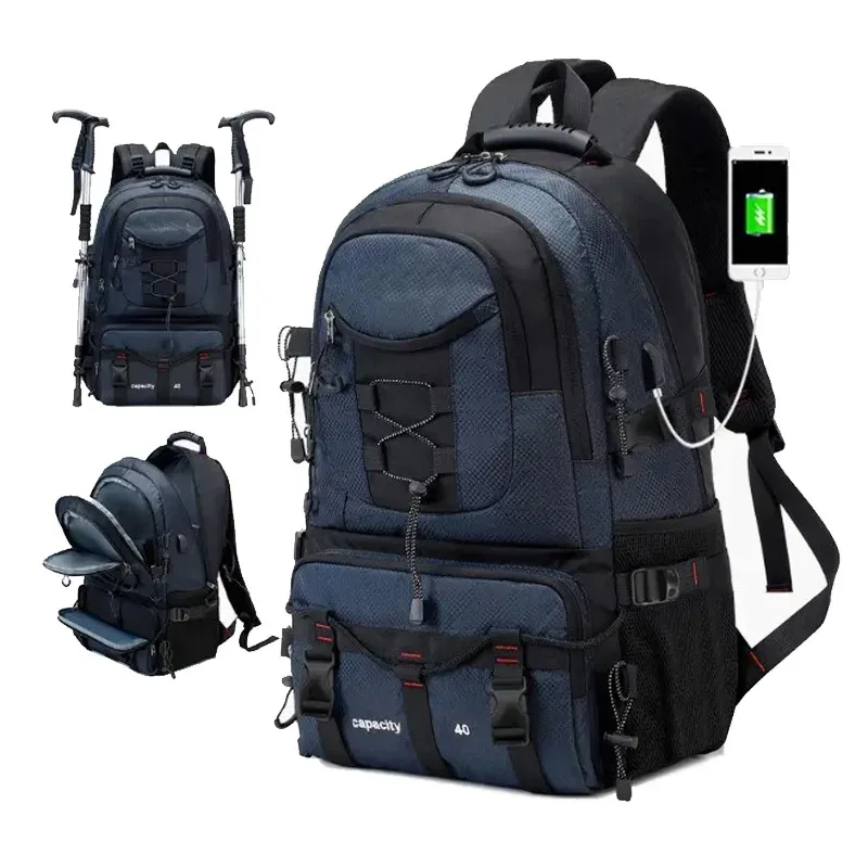 sac à dos de voyage 40l imperméable léger randonnée en plein air, sac à dos de camping pour hommes et femmes