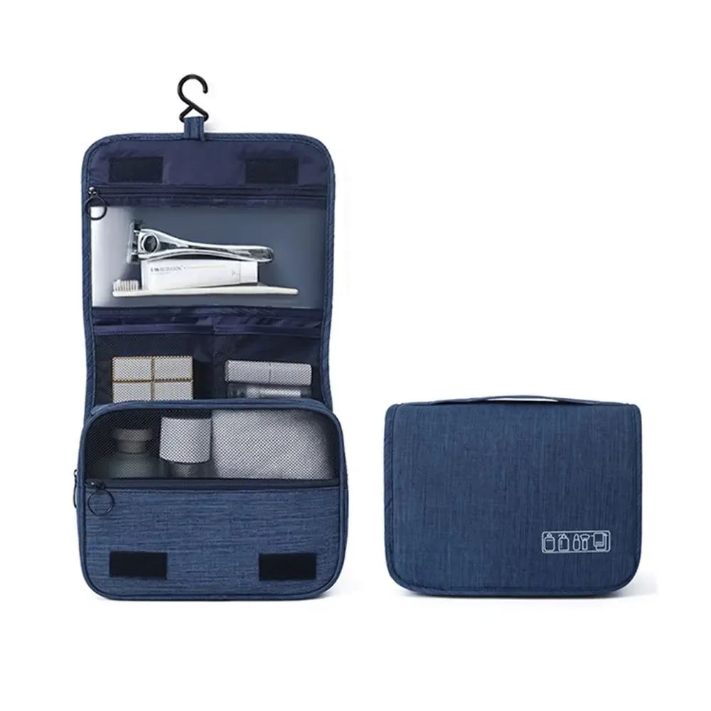 trousse de toilette pliable, organisateur, sac de rangement suspendu, trousse de maquillage de salle de bain, étui de voyage, séparation sèche et humide, sac de lavage cosmétique
