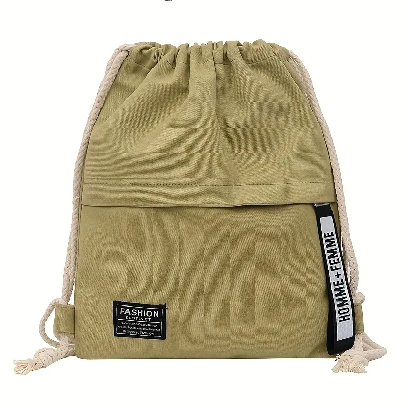 sac à dos à cordon de serrage tendance, durable et léger, sac de sport réglable et portable pour adolescents, femmes, école et usage quotidien