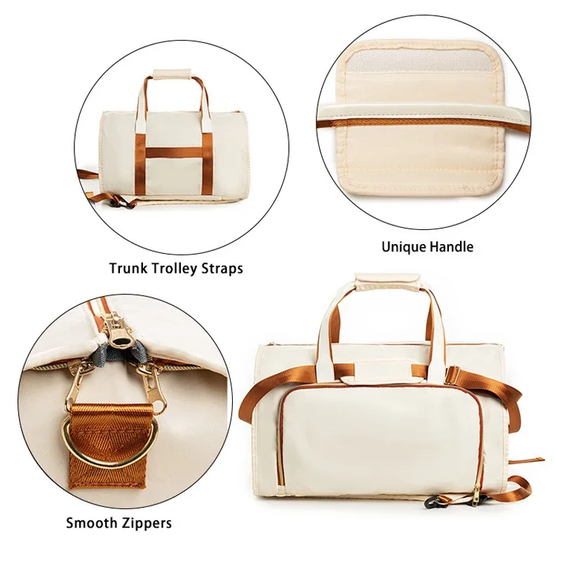 sac à bagages pliable, sacs à vêtements de voyage portables, sac polochon de grande capacité, sacs à dos de rangement de vêtements extensibles, sacs à bandoulière