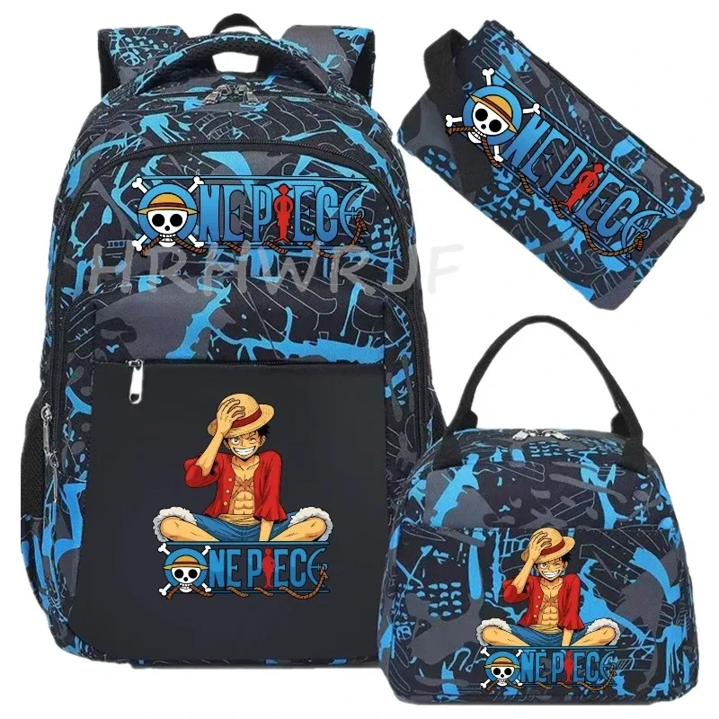 sac à dos one piece monkey d luffy, sac à dos de loisirs unisexe, sac de voyage pour ordinateur portable, sac d'école léger et décontracté, mochilas