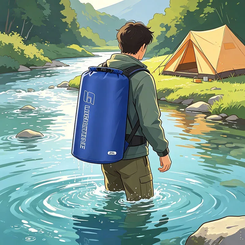 sac étanche ultraléger pour activités nautiques, séparation eau-terre, sac de rangement pour équipement de natation, bateau, kayak, canoë 3l-15l-75l