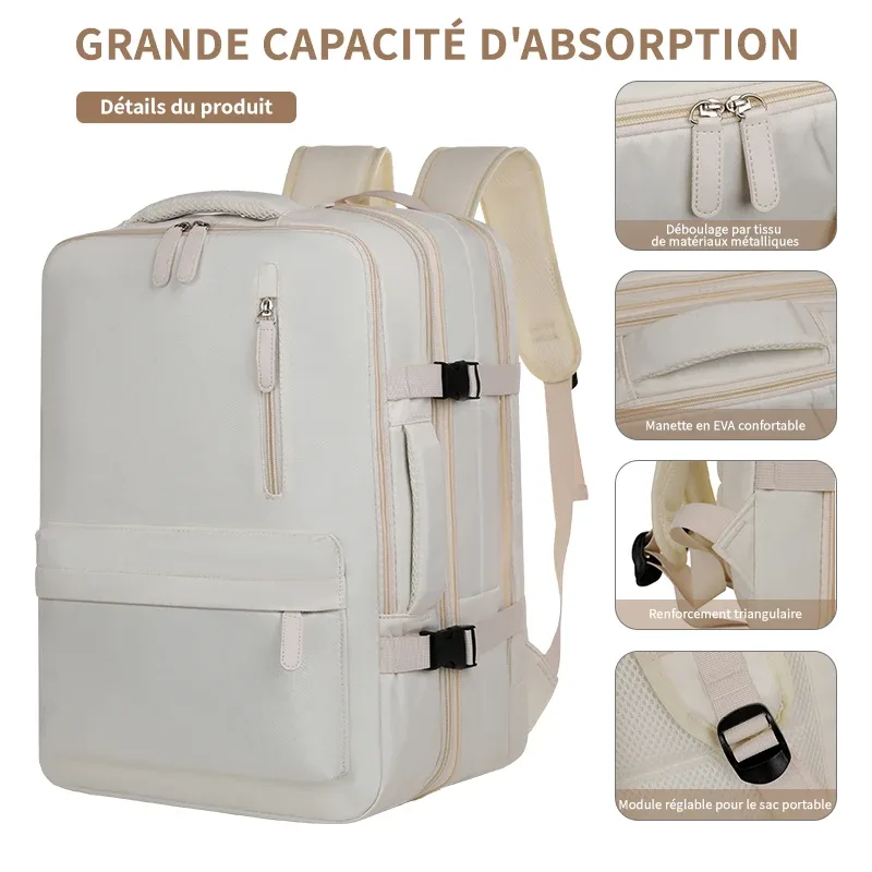 Nouveau sac à dos spécifique à l'avion, sac à dos pour bagage à main d'embarquement, sac à dos pour ordinateur portable de voyage en avion, sac à dos pour étudiant, sac à dos unisexe, voyage d'affaires à courte distanc