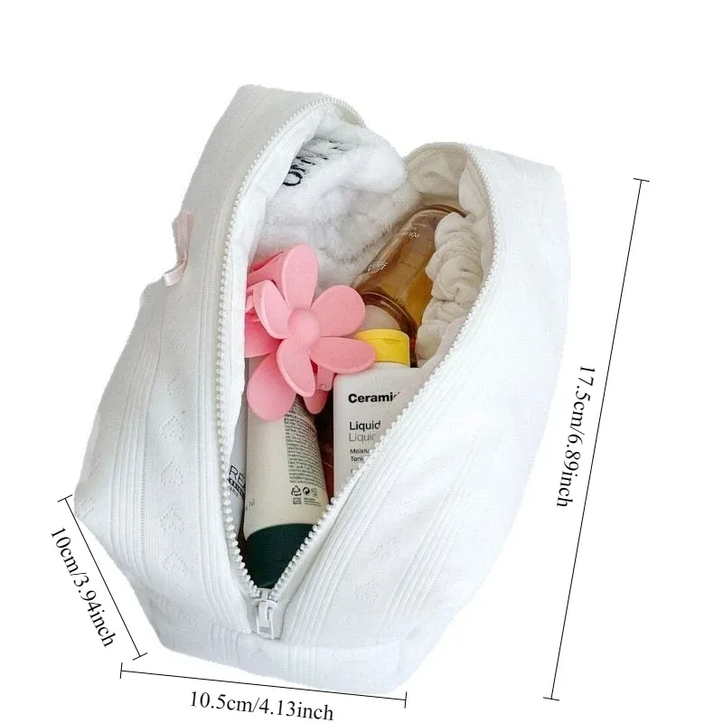 sac de maquillage de grande capacité, 1 pièce, pochette de rangement de cosmétiques à nœud papillon pour soins de la peau, bijoux, trousse de toilette de voyage, sac de rangement portable