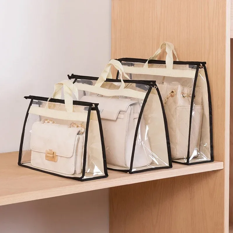 sac sac à poussière garde-robe sac suspendu sac de rangement pvc transparent sac en cuir étanche protection stockage sac suspendu