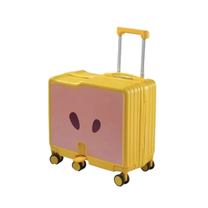 bagage pour enfants mignon, valise de 18 pouces, 20 pouces, imprimé pomme de dessin animé, avec roulettes, coffre de voyage léger avec 360 ° spinner