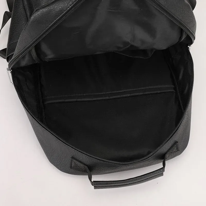 sac à dos en cuir pu pour hommes, grande capacité, sac pour ordinateur portable, adapté aux ordinateurs portables, sac de voyage classique et décontracté pour le travail et les étudiants