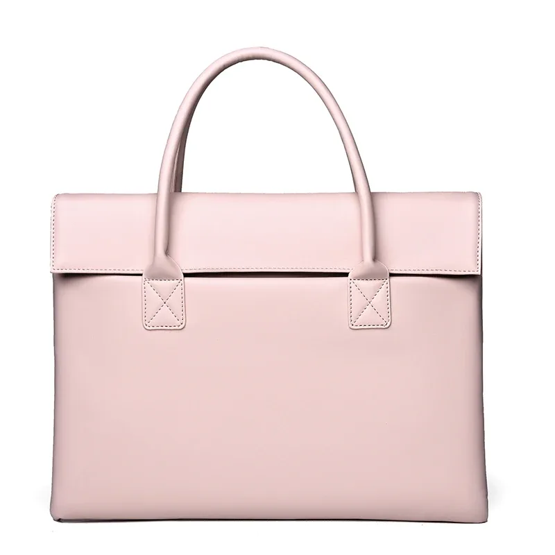 sac pour ordinateur portable de 14 pouces unisexe léger sac d'ordinateur de banlieue d'affaires résistant à l'eau porte-documents pour femme en pu cadeau de vacances essentiel
