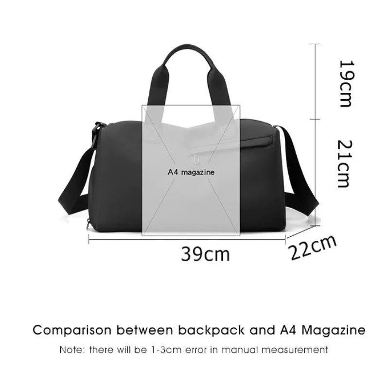 sacs de voyage oxford à grande capacité avec fermeture éclair, sacs de sport solides, sacs de fitness en tissu épaissi, sacs de sport imperméables de grande capacité
