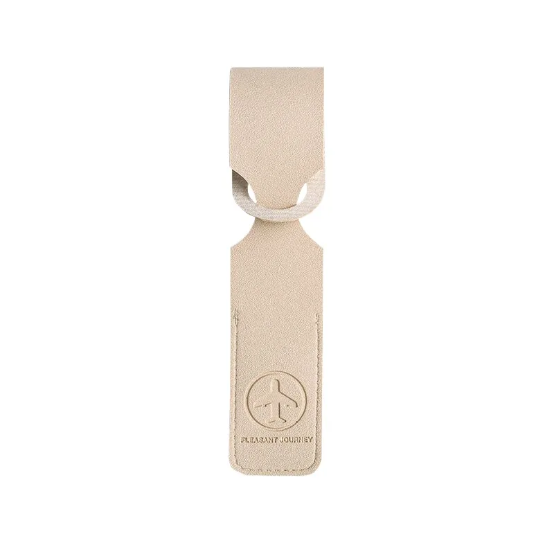 1 pièce accessoire de voyage en cuir pu, étiquette de bagage créative, identificateur de valise, porte-adresse, étiquette d'embarquement portable