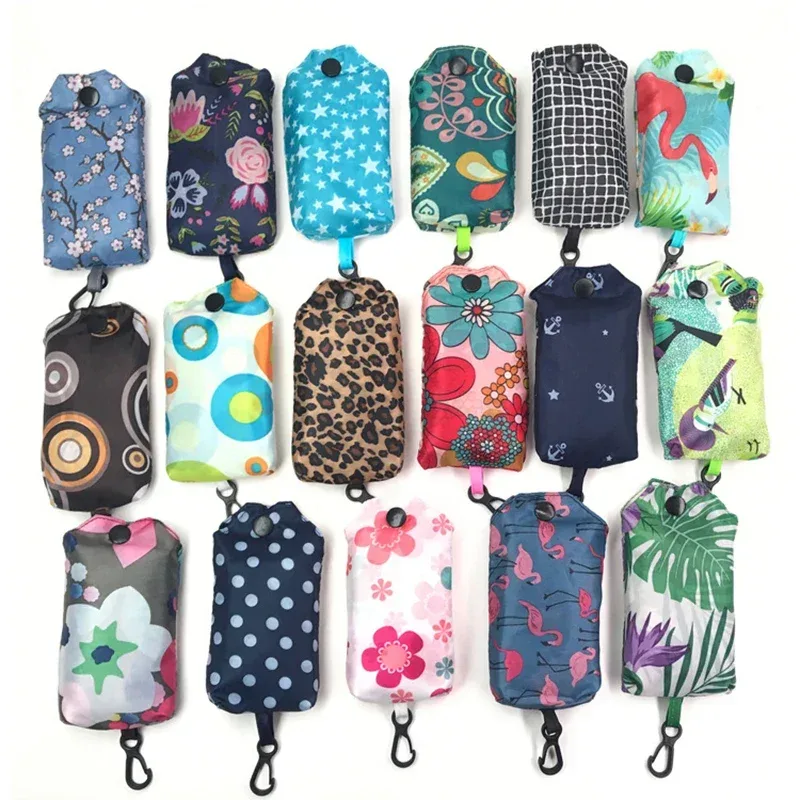 sac à main fourre-tout écologique pliable imprimé à la mode – sac de voyage et d'épicerie de grande capacité avec pochette sacs à provisions