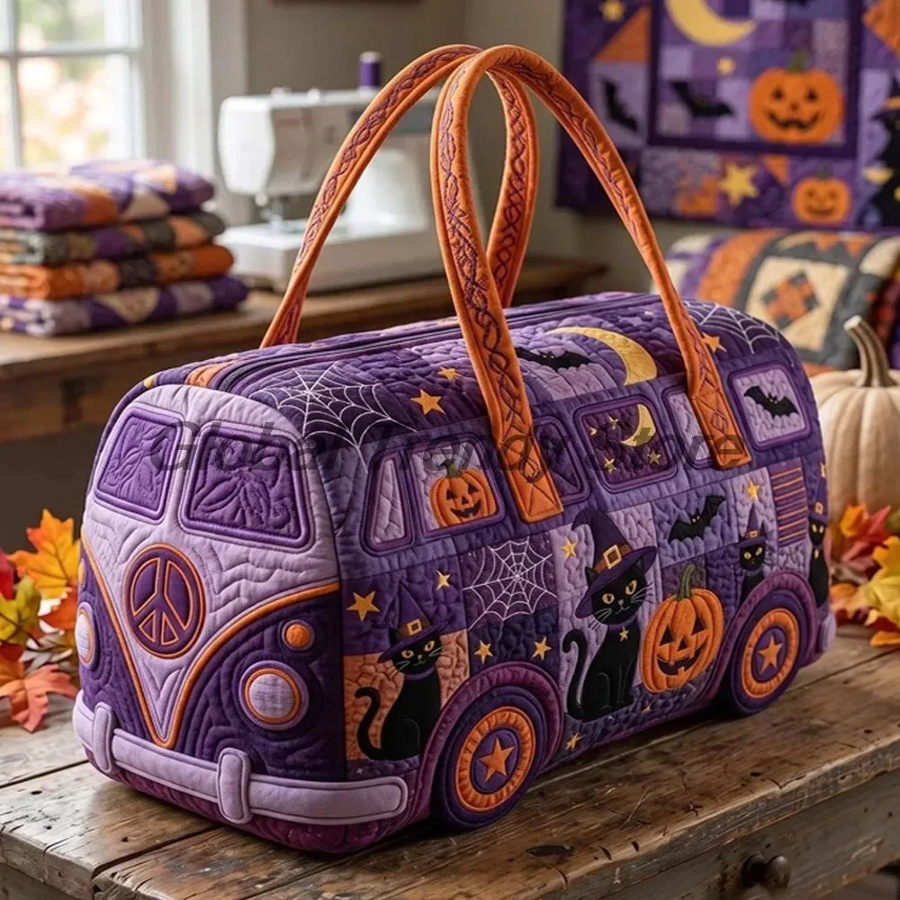 sac à dos matelassé de style gothique pour halloween, sac de voyage pour l'extérieur avec une grande capacité, style festif décontracté et unique