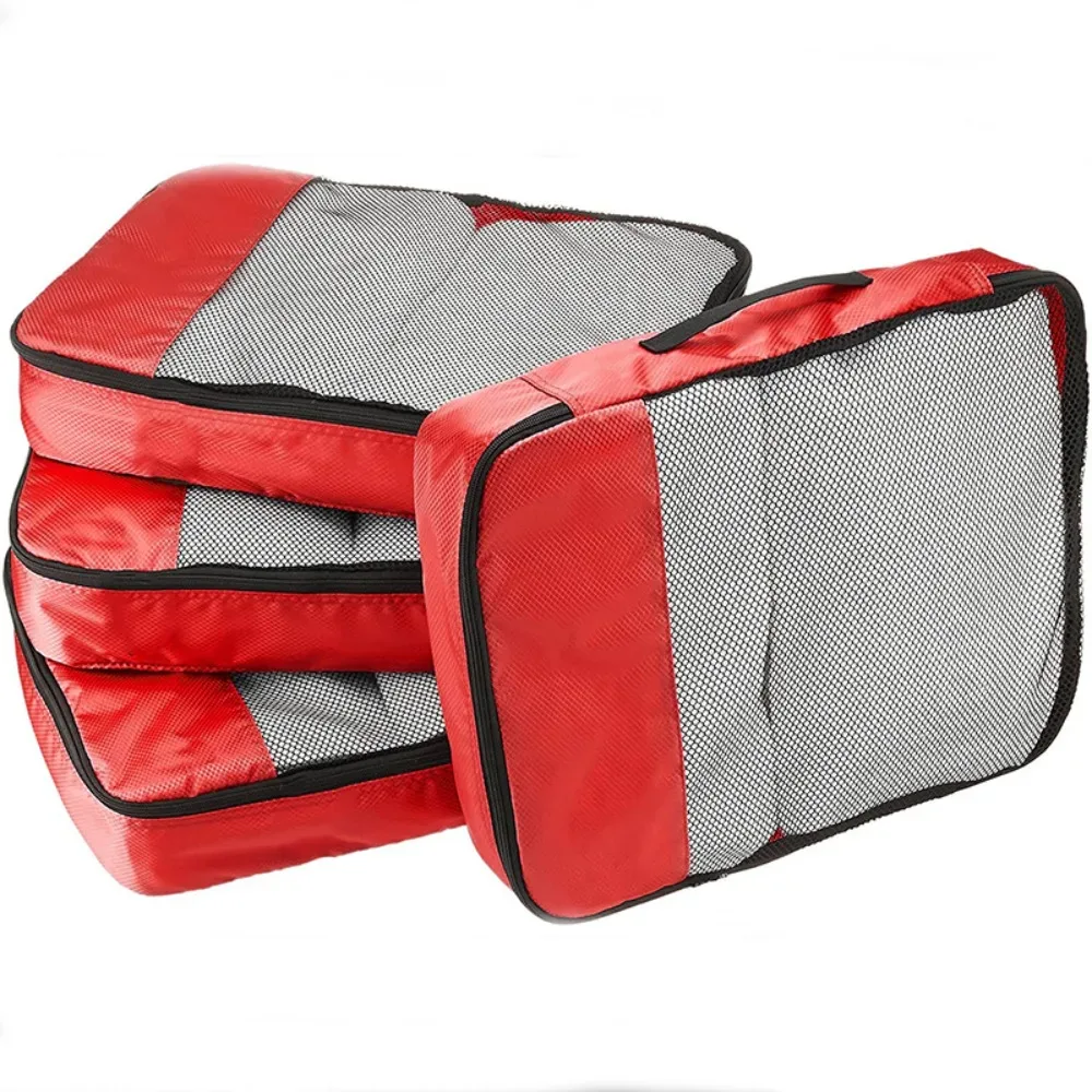 cubes d'emballage de voyage, sacs de rangement de bagages pour valise, pochettes de rangement à compression av