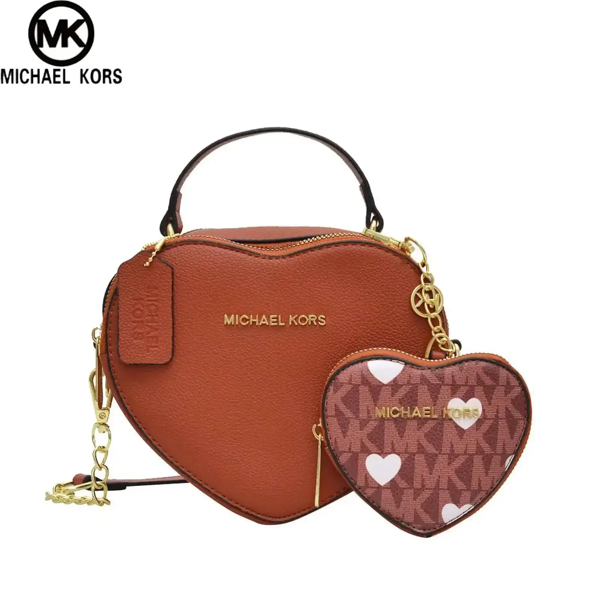 sac à bandoulière michael kors mk pour femme, sac en forme de cœur, neuf