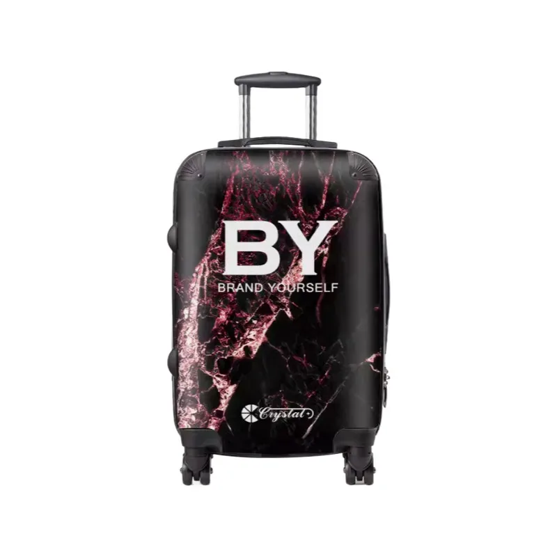 valise à rayures classiques personnalisée : sac trolley monogramme personnalisé avec roulettes