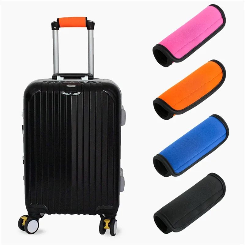 juste de protection pour poignée de bagage, housse souple, poignée de valise, housse ronde pour sac de voyage, multicolore