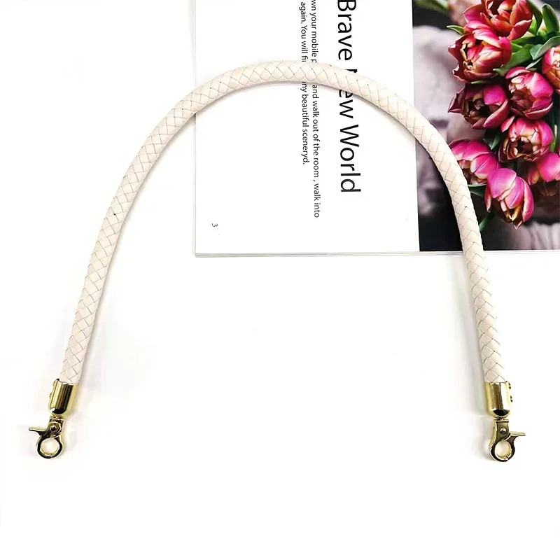 sangle de sac tressée en cuir pu, poignée de remplacement pour sac à main, tressée à la main, à bandoulière courte, accessoires, nouvelle collection
